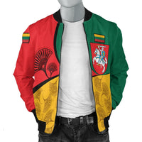 Lithuania Men's Bomber Jacket - Flag of Lithuania RLT6 - Wonder Print Shop