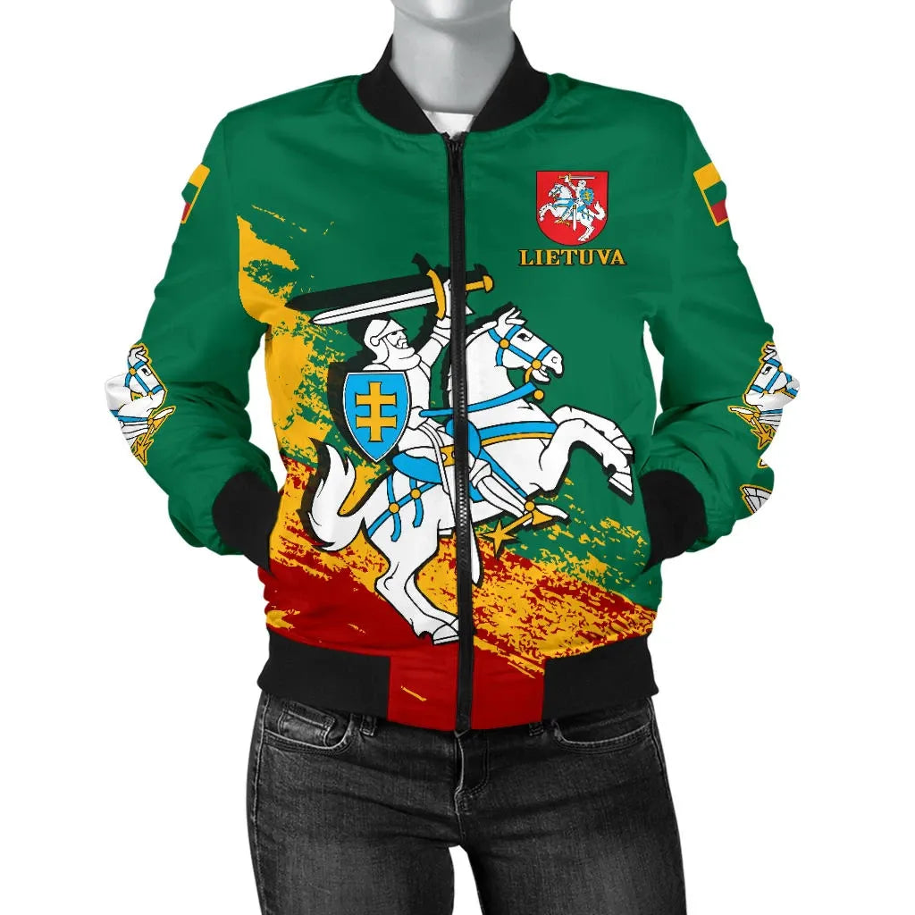 (Lietuva) Lithuania Special Women's Bomber Jacket RLT6 - Wonder Print Shop