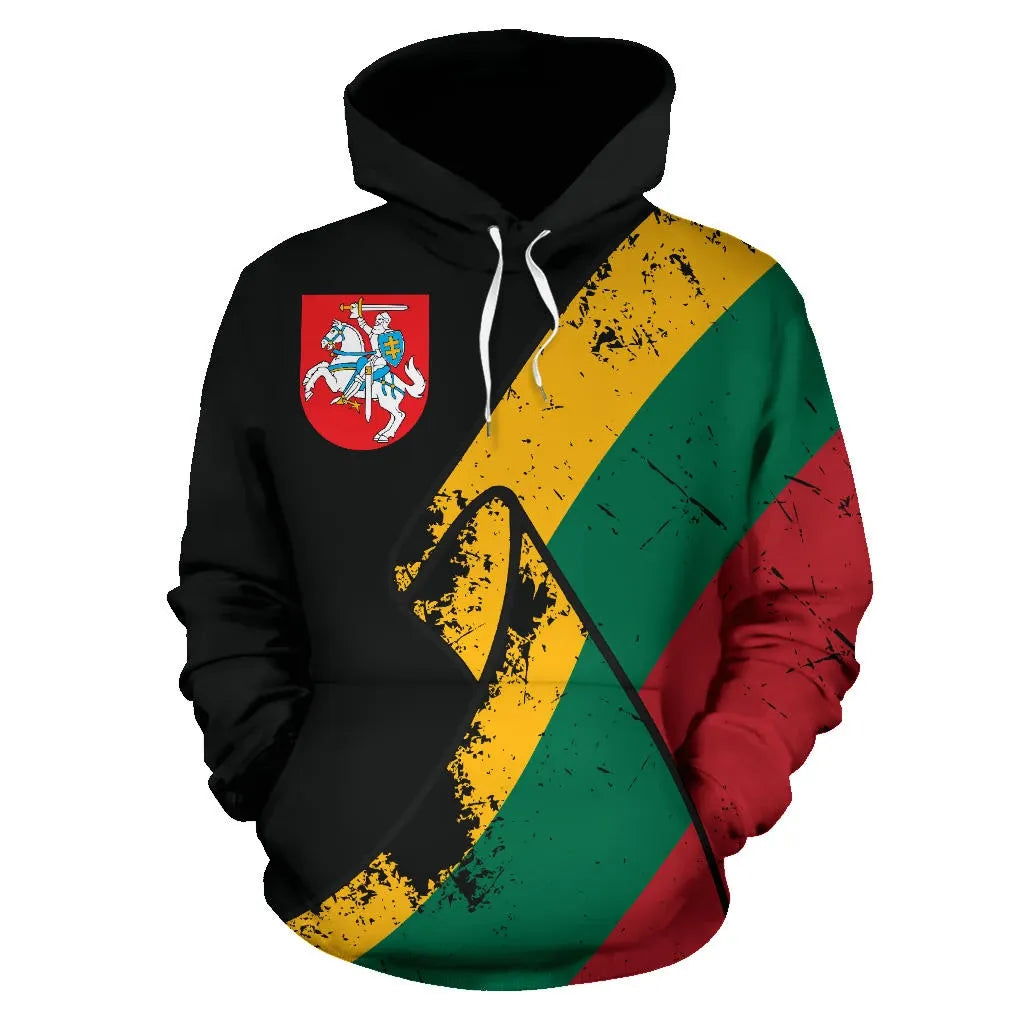 Lithuania Special Grunge Flag Pullover Hoodie RLT6 - Wonder Print Shop
