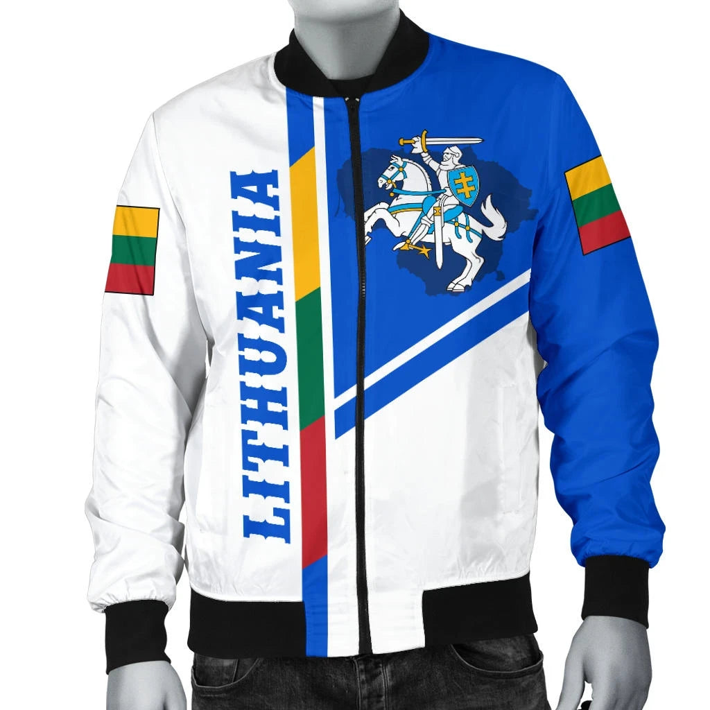 Lithuania Men's Bomber Jacket Vytis Lietuva RLT6 - Wonder Print Shop