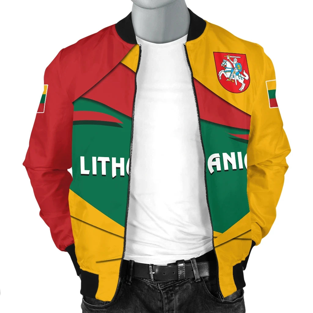 Lithuania Men's Bomber Jacket - Lithuania Pride RLT6 - Wonder Print Shop