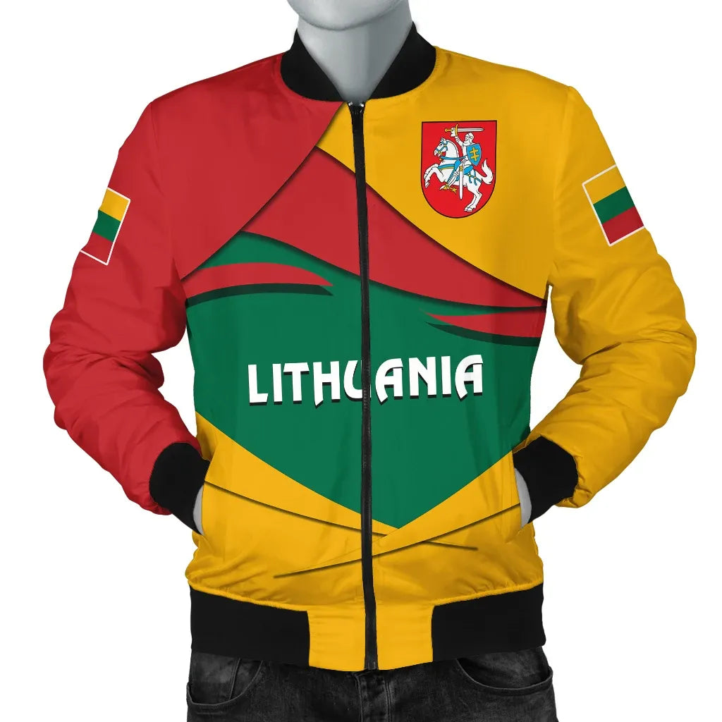 Lithuania Men's Bomber Jacket - Lithuania Pride RLT6 - Wonder Print Shop