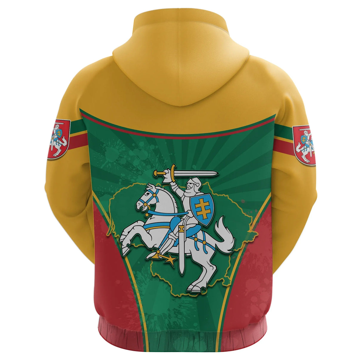 Lithuania Lietuva Hoodie Circle Stripes Flag Proud Version RLT6 - Wonder Print Shop