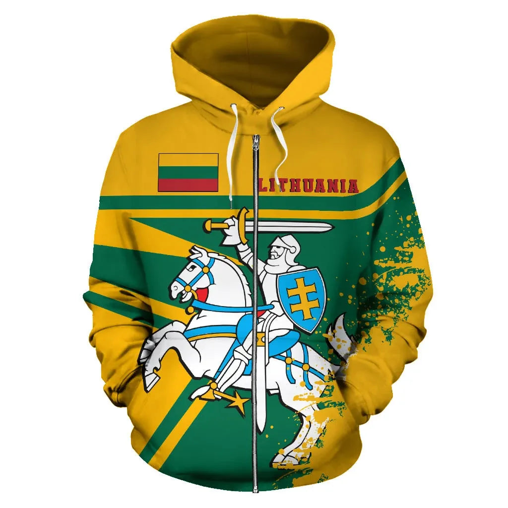 Lithuania All Over Zip Up Hoodie2 RLT6 - Wonder Print Shop