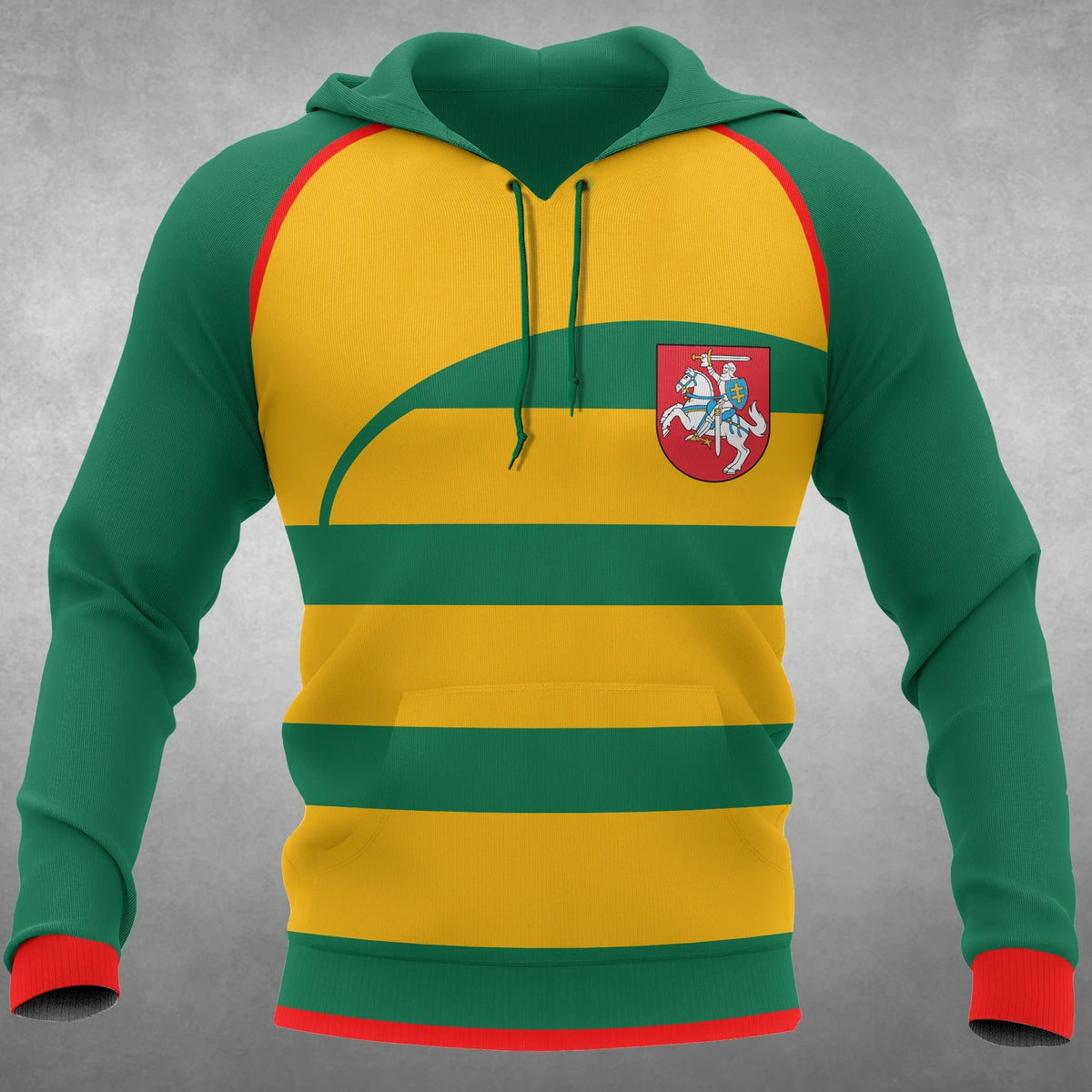 Lithuania Flag Curve All Over Hoodie01 RLT6 - Wonder Print Shop