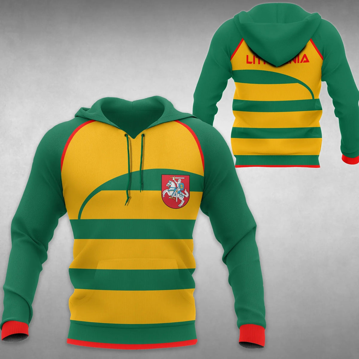Lithuania Flag Curve All Over Hoodie01 RLT6 - Wonder Print Shop