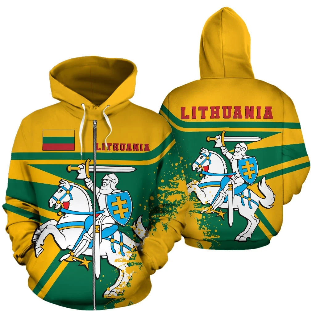 Lithuania All Over Zip Up Hoodie2 RLT6 - Wonder Print Shop