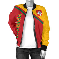 Lithuania Women's Bomber Jacket - Curve Version01 RLT6 - Wonder Print Shop