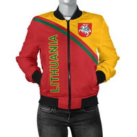Lithuania Women's Bomber Jacket - Curve Version01 RLT6 - Wonder Print Shop