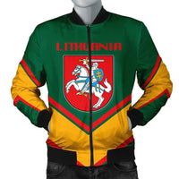Lithuania Coat Of Arms Men Bomber Jacket Lucian Style RLT6 - Wonder Print Shop