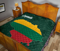 Lithuania Map Premium Quilt RLT6 - Wonder Print Shop