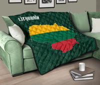 Lithuania Map Premium Quilt RLT6 - Wonder Print Shop