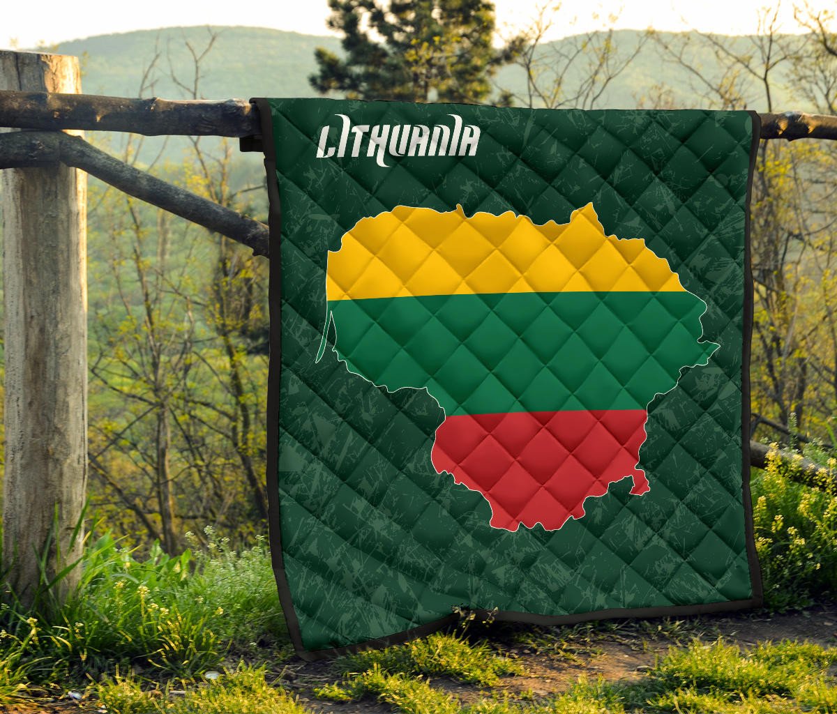 Lithuania Map Premium Quilt RLT6 - Wonder Print Shop