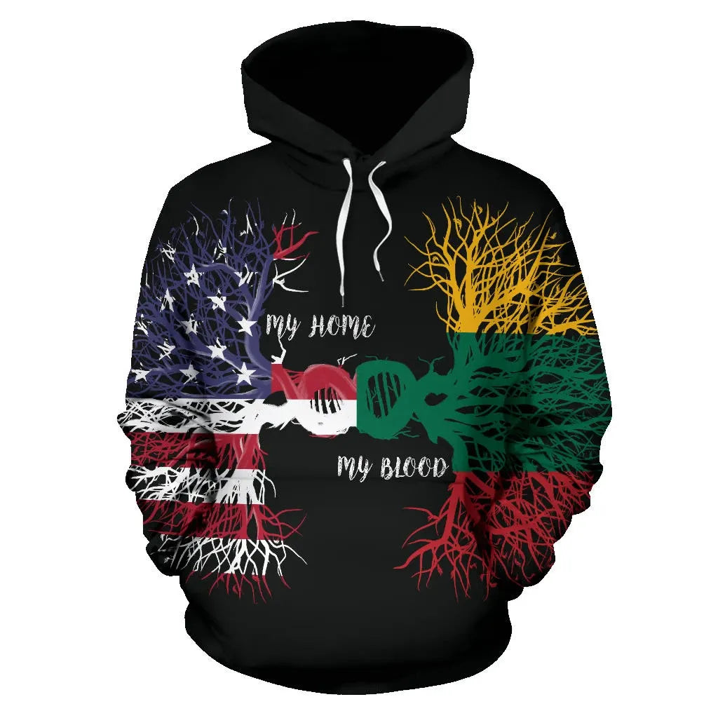 American Grown Lithuania Root DNA Hoodie RLT6 - Wonder Print Shop