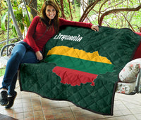 Lithuania Map Premium Quilt RLT6 - Wonder Print Shop
