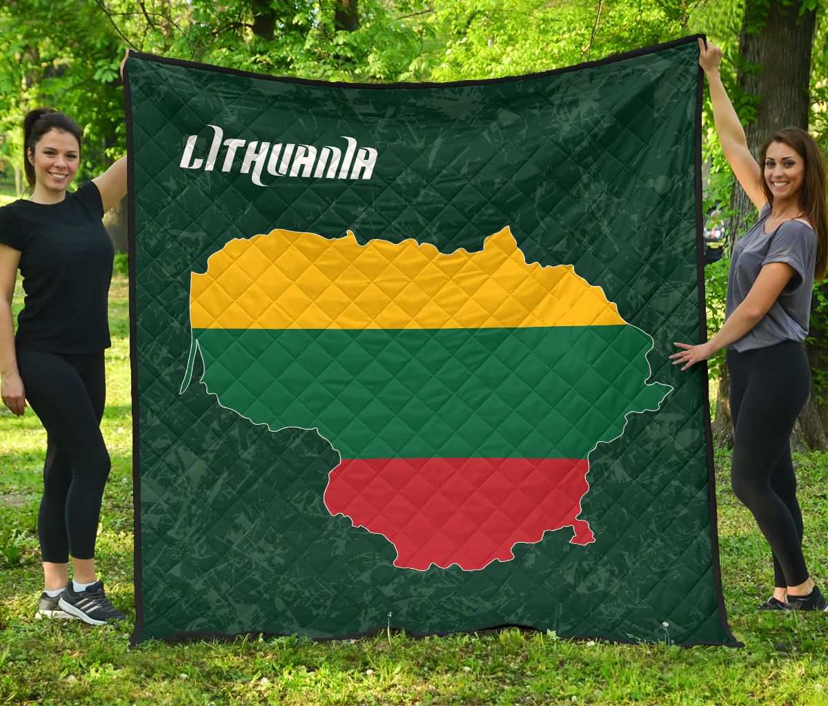 Lithuania Map Premium Quilt RLT6 - Wonder Print Shop