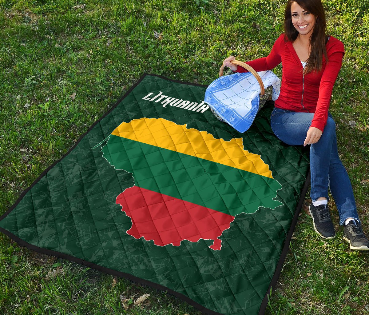 Lithuania Map Premium Quilt RLT6 - Wonder Print Shop