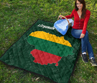 Lithuania Map Premium Quilt RLT6 - Wonder Print Shop
