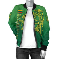 Lithuania Vytis Columns of Gediminas Women Bomber Jacket RLT6 - Wonder Print Shop