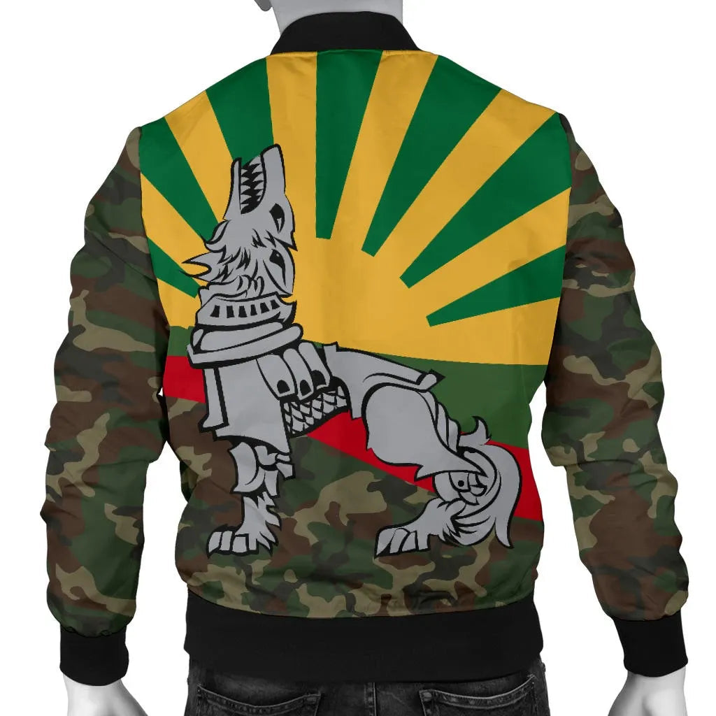 Lithuania Men's Bomber Jacket Iron Wolf RLT6 - Wonder Print Shop