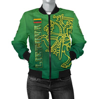 Lithuania Vytis Columns of Gediminas Women Bomber Jacket RLT6 - Wonder Print Shop