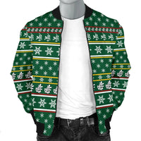 Lithuania Christmas Bomber Jacket For Men - Green RLT6 - Wonder Print Shop
