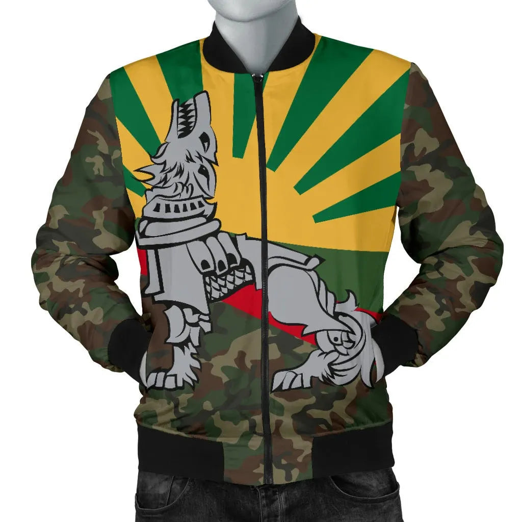 Lithuania Men's Bomber Jacket Iron Wolf RLT6 - Wonder Print Shop