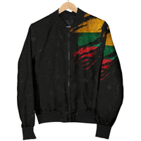 Lithuania in Me Women's Bomber Jacket - Special Grunge Style RLT6 - Wonder Print Shop