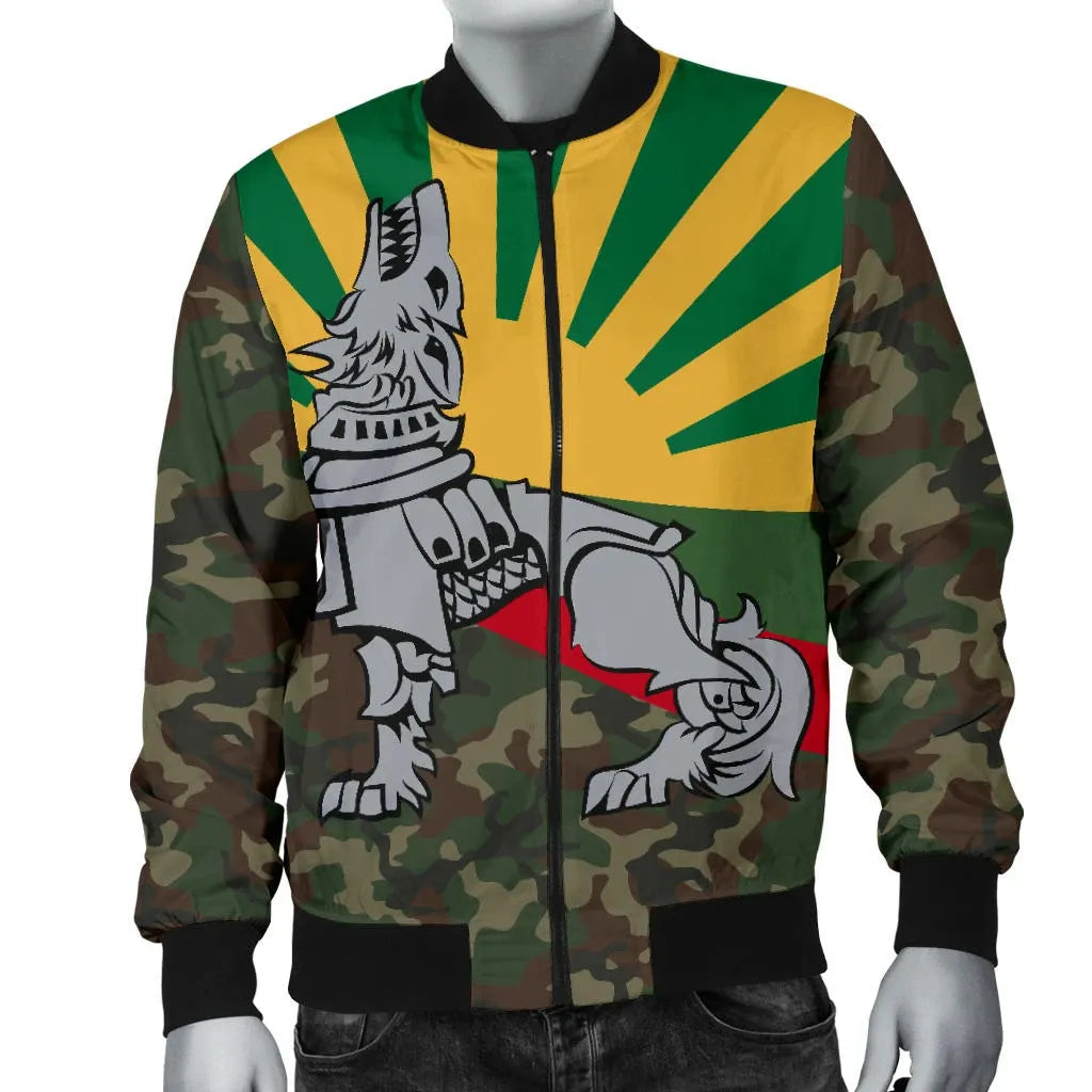Lithuania Men's Bomber Jacket Iron Wolf RLT6 - Wonder Print Shop