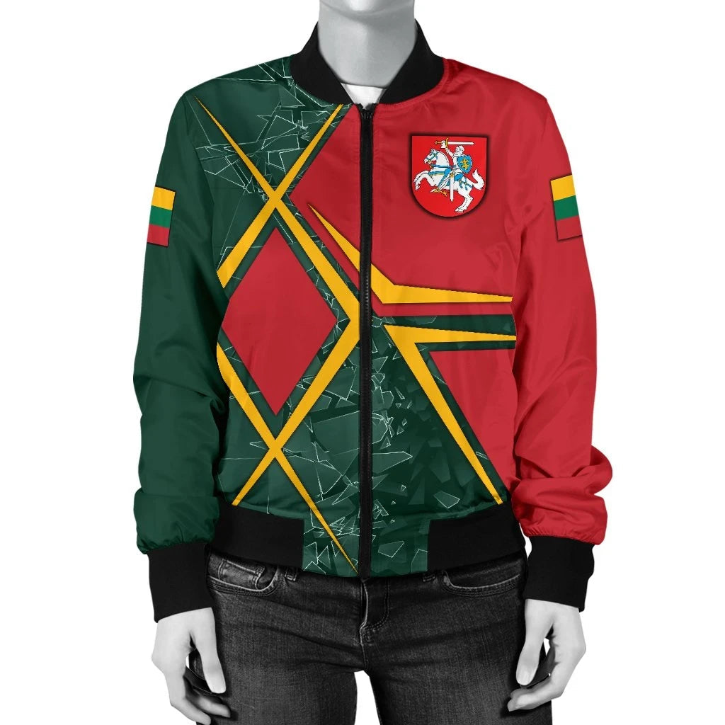 Lithuania Women's Bomber Jacket - Lithuania Legend RLT6 - Wonder Print Shop