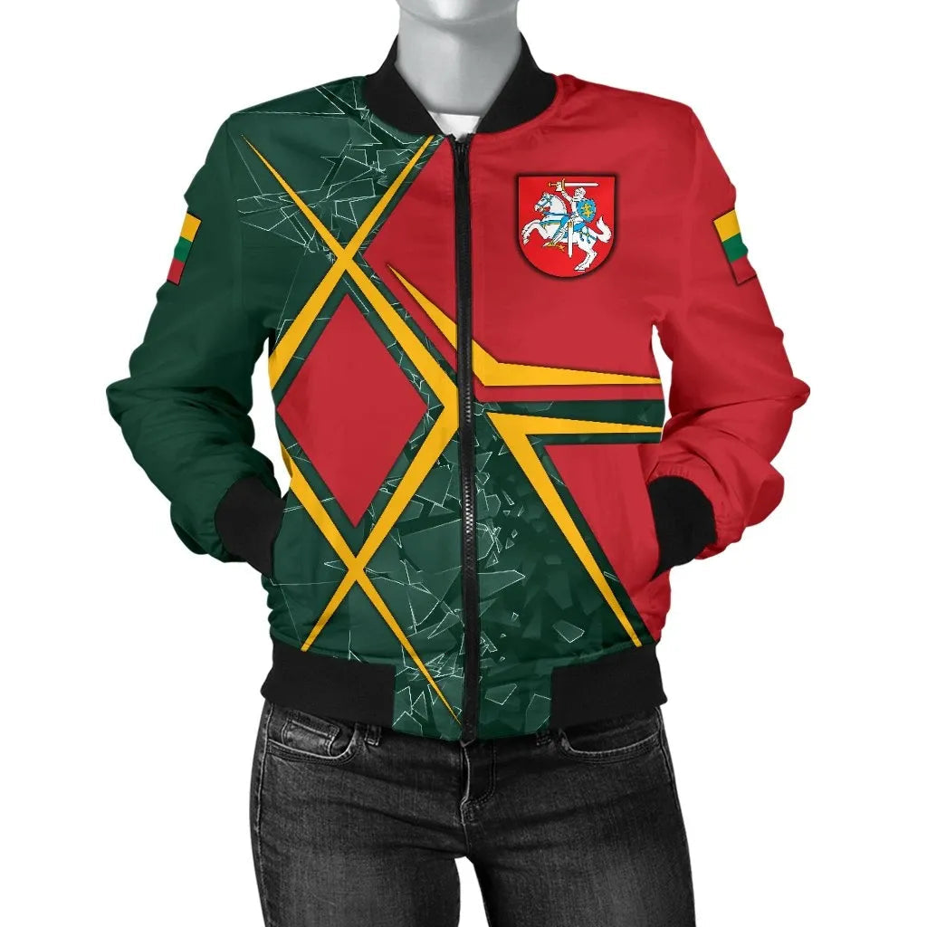 Lithuania Women's Bomber Jacket - Lithuania Legend RLT6 - Wonder Print Shop