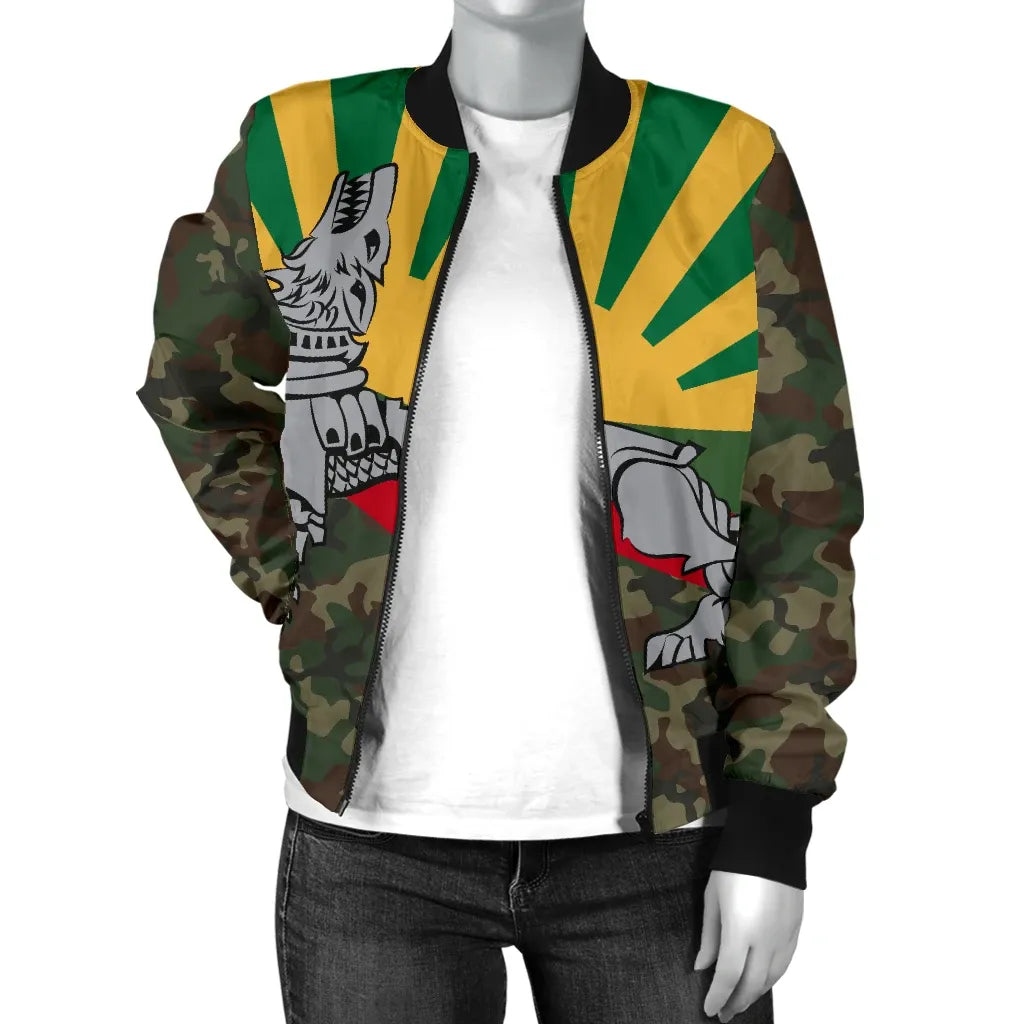 Lithuania Women's Bomber Jacket Iron Wolf RLT6 - Wonder Print Shop