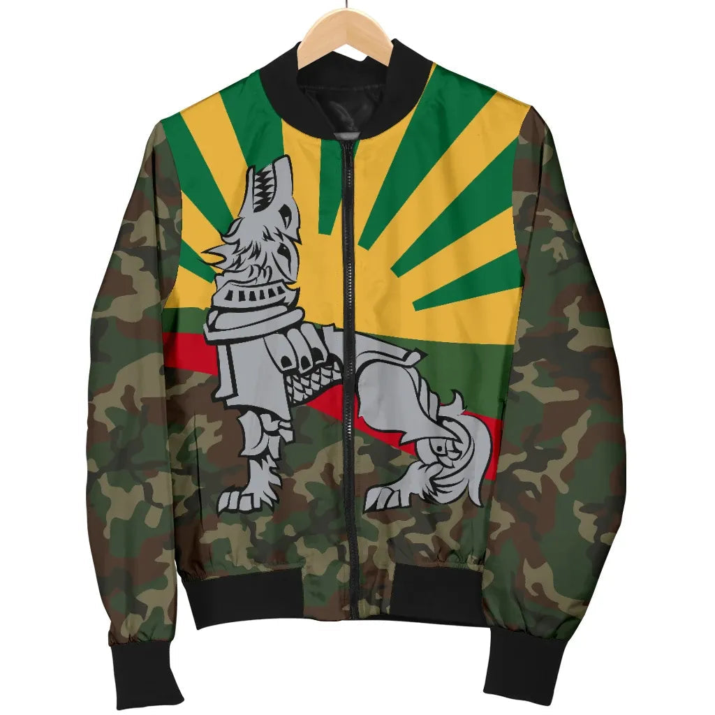 Lithuania Women's Bomber Jacket Iron Wolf RLT6 - Wonder Print Shop