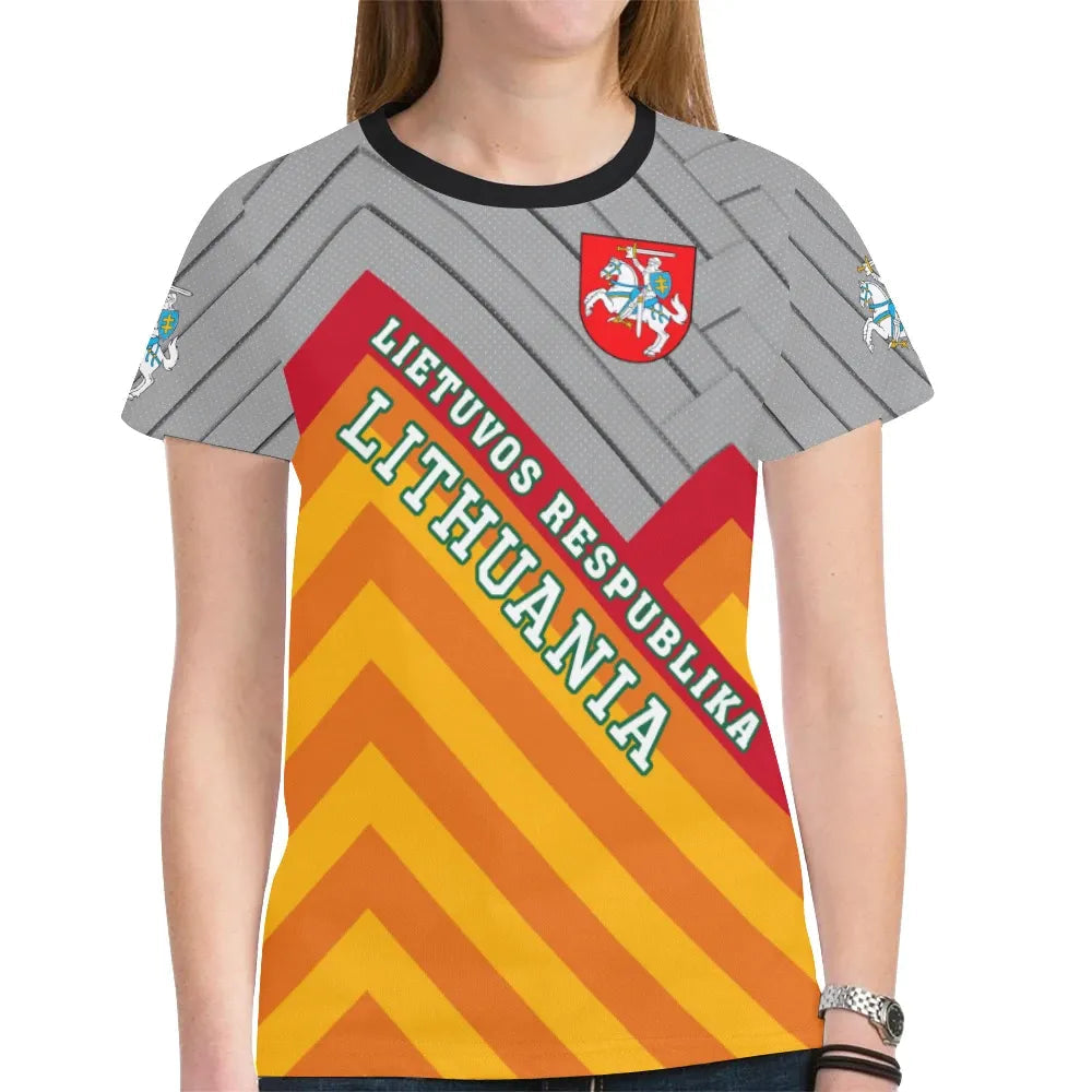 Lithuania T Shirt Metal Merchize RLT6 - Wonder Print Shop