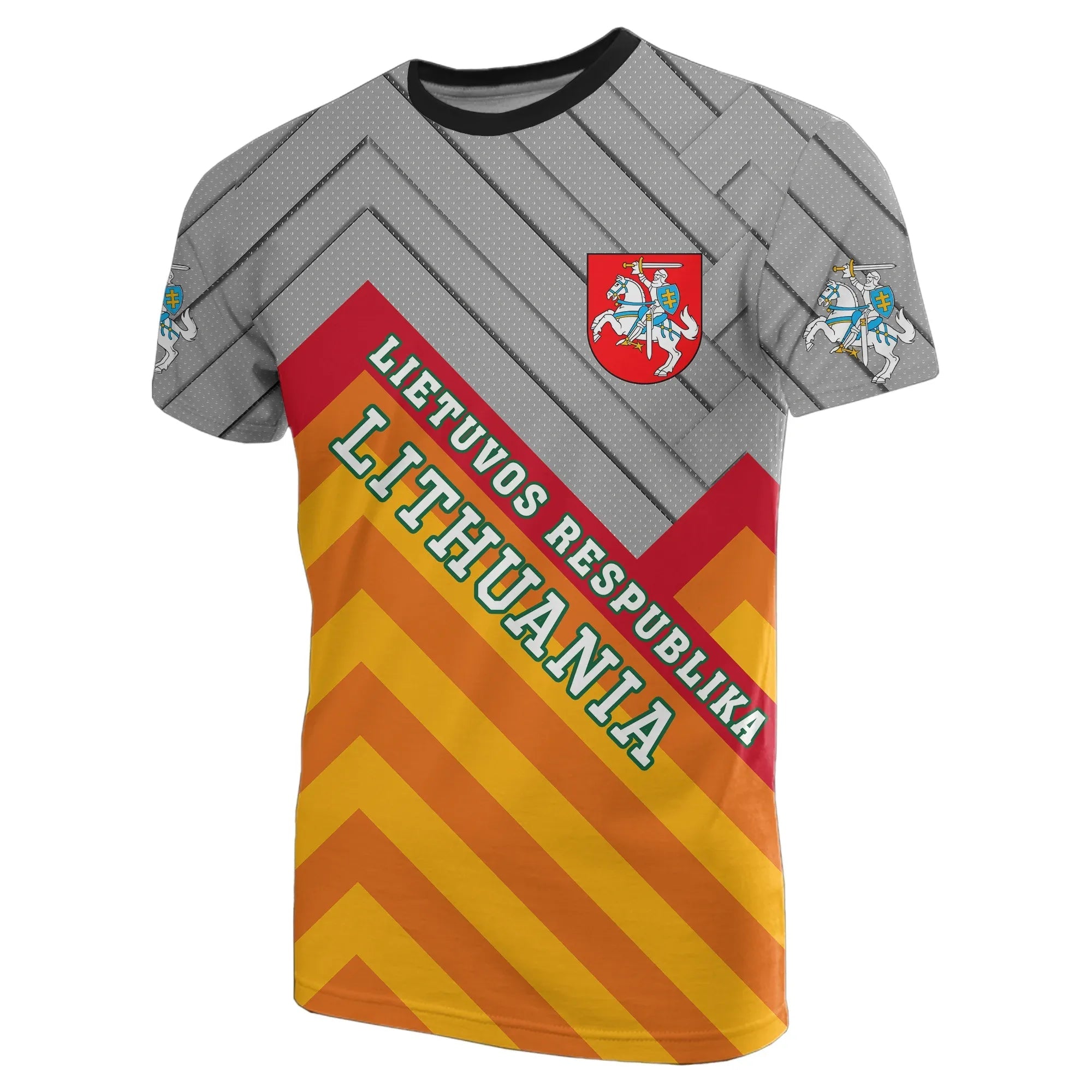 Lithuania T Shirt Metal Merchize RLT6 - Wonder Print Shop