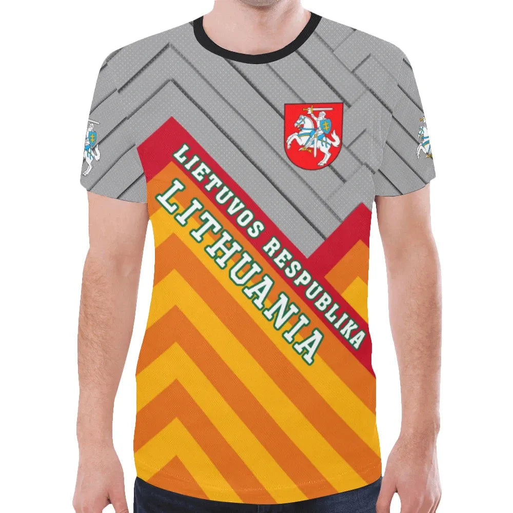 Lithuania T Shirt Metal Merchize RLT6 - Wonder Print Shop