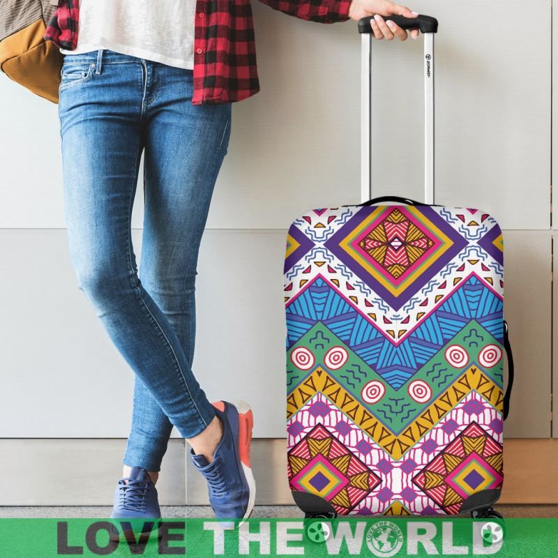 Mexico Aztec Pattern 05 Luggage Cover RLT13 - Wonder Print Shop