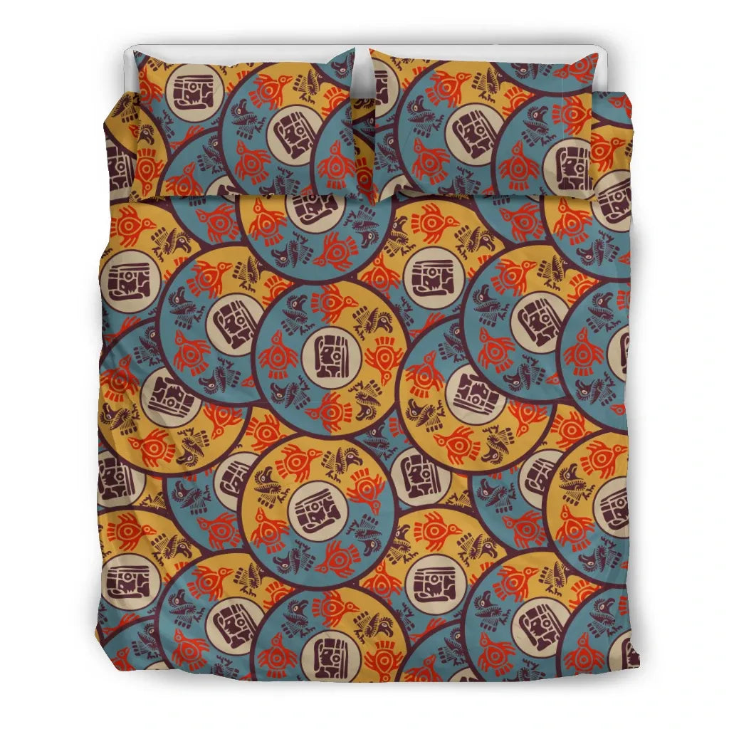 Mexico Bedding Set Circle Aztec Pattern RLT13 - Wonder Print Shop