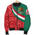 Mexico Women's Bomber Jacket Mexico Coat Of Arms With Aztec Patterns RLT13 - Wonder Print Shop