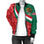 Mexico Women's Bomber Jacket Mexico Coat Of Arms With Aztec Patterns RLT13 - Wonder Print Shop