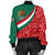 Mexico Women's Bomber Jacket Mexico Coat Of Arms With Aztec Patterns RLT13 - Wonder Print Shop