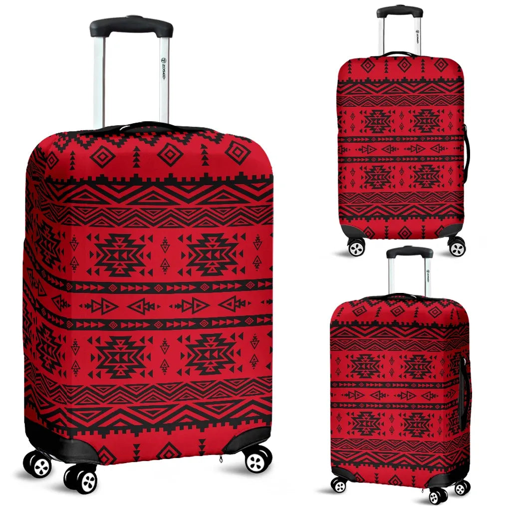 Mexico Aztec Pattern Red 04 Luggage Cover RLT13 - Wonder Print Shop