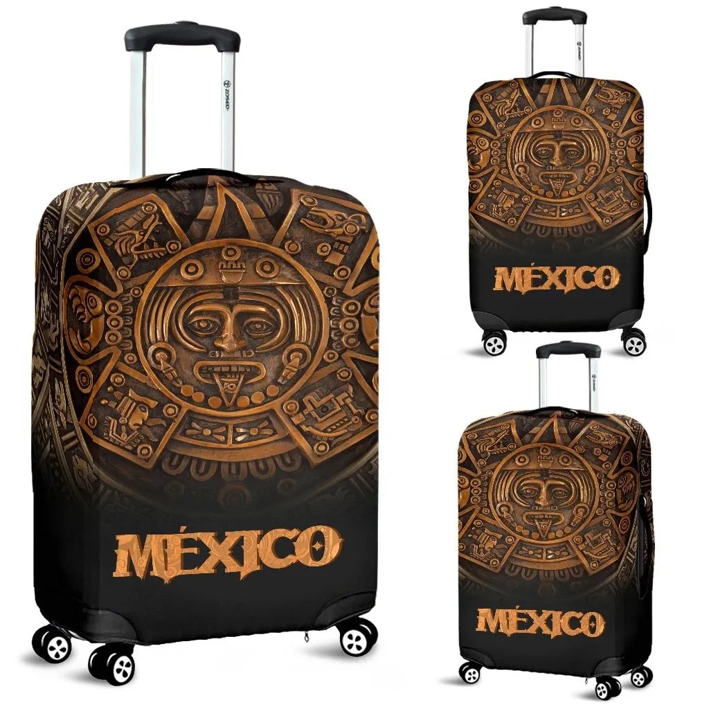 Mexico Aztec Luggage Covers The Ancient Aztec Calendar RLT13 - Wonder Print Shop
