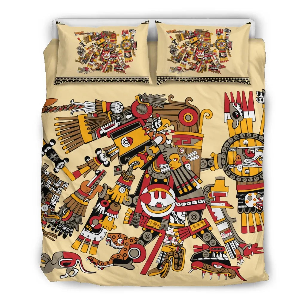 Mexico Bedding Set Aztec God Pattern RLT13 - Wonder Print Shop