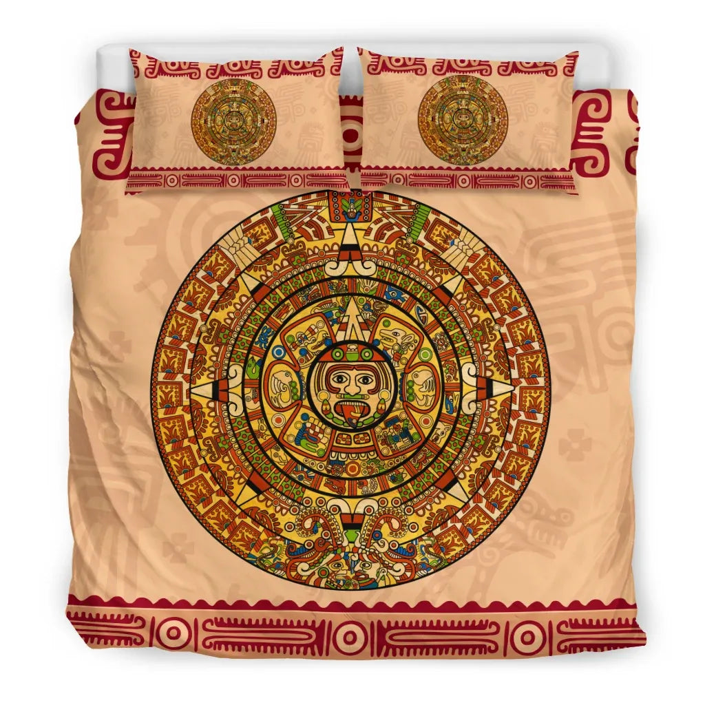 Mexico Maya Aztec Calendar Bedding Set RLT13 - Wonder Print Shop