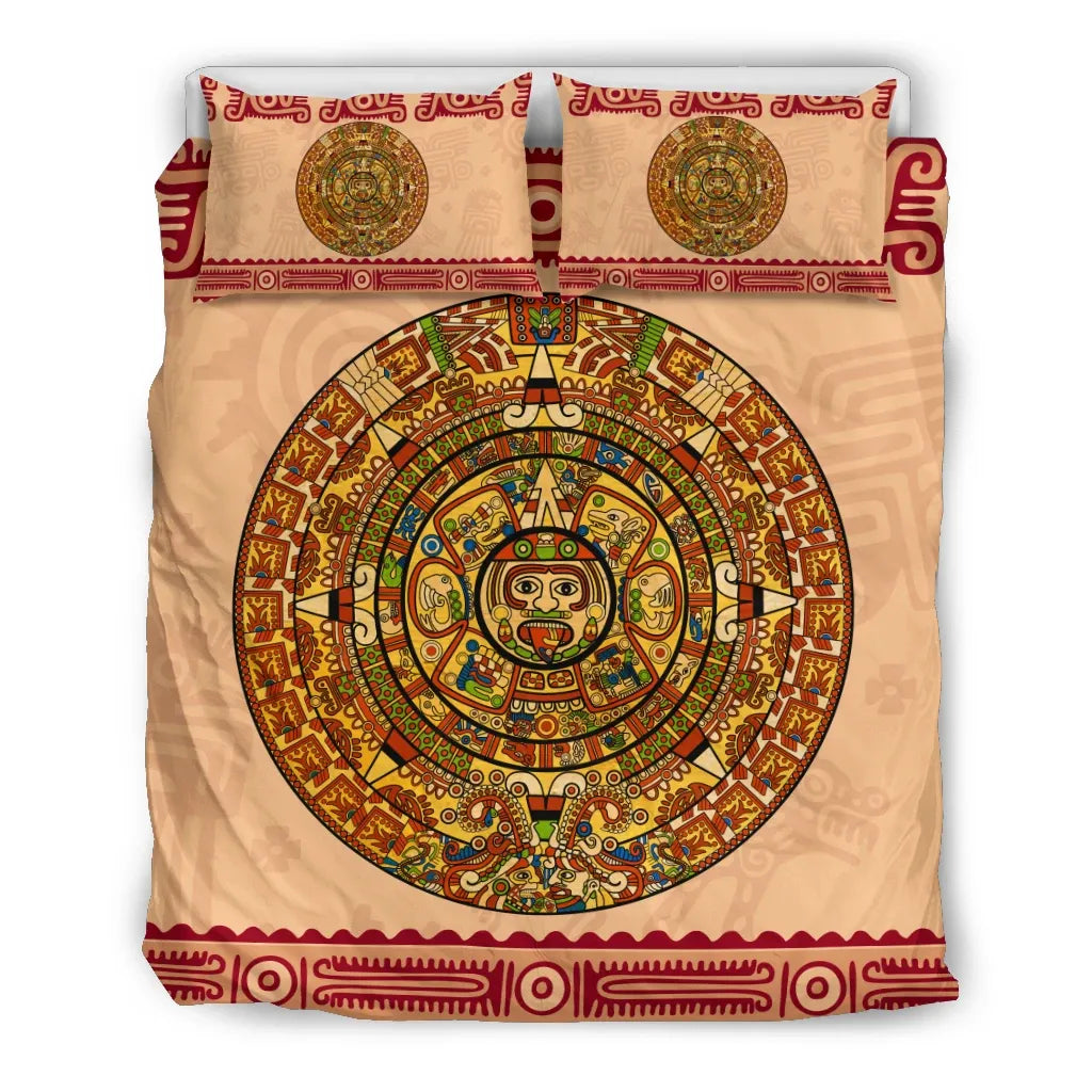 Mexico Maya Aztec Calendar Bedding Set RLT13 - Wonder Print Shop