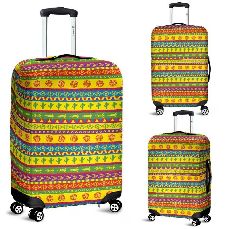 Mexico Aztec Pattern 08 Luggage Cover RLT13 - Wonder Print Shop