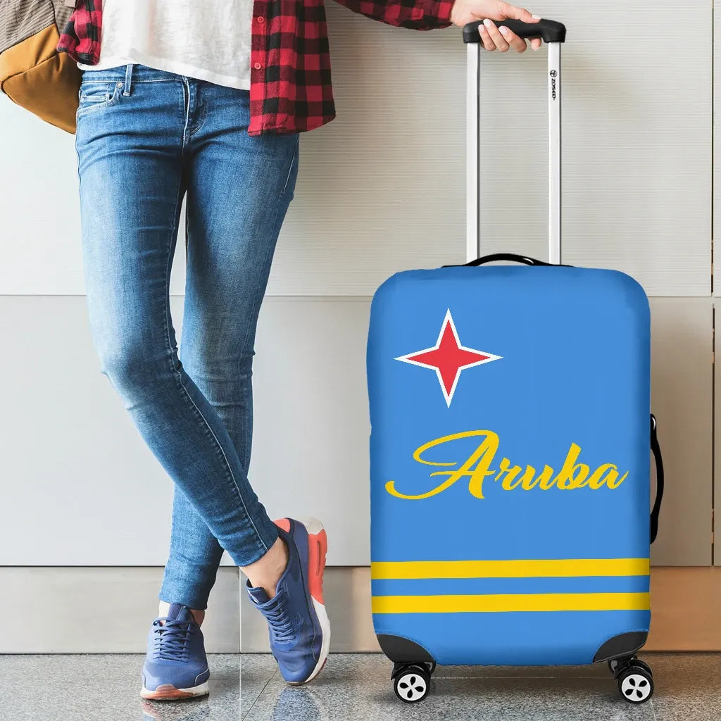 Aruba Flag Luggage Cover RLT7 - Wonder Print Shop