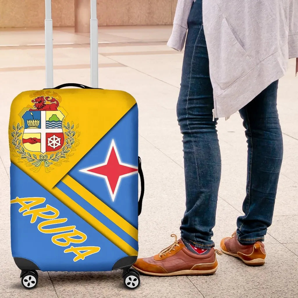 Aruba Luggage Covers - Aruba Coat Of Arms RLT7 - Wonder Print Shop