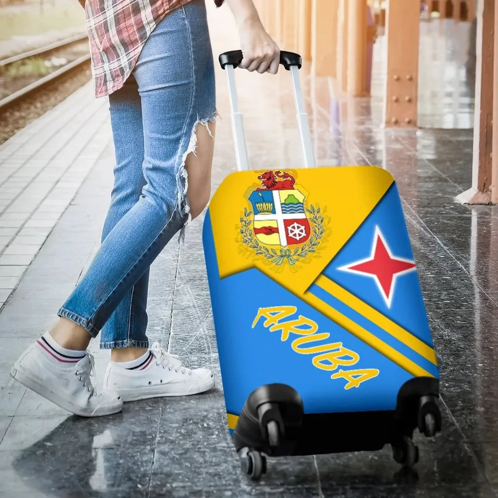 Aruba Luggage Covers - Aruba Coat Of Arms RLT7 - Wonder Print Shop